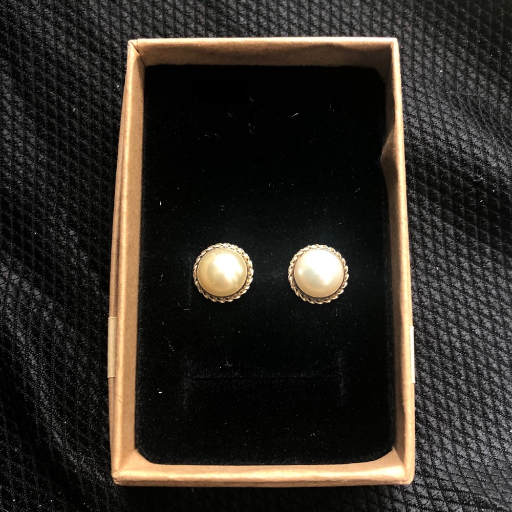 Mabe pearl 14k earrings no backs